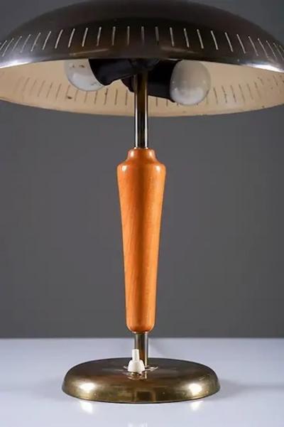  B hlmarks AB Bohlmarks Swedish Modern Brass Table Lamp by B hlmarks