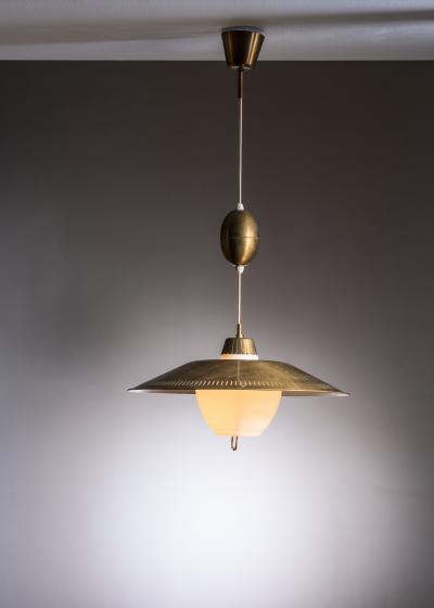 B hlmarks Bohlmarks height adjustable brass and glass pendant lamp