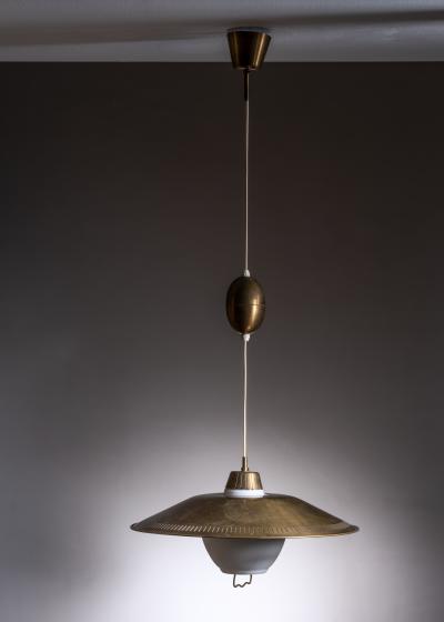  B hlmarks Bohlmarks height adjustable brass and glass pendant lamp