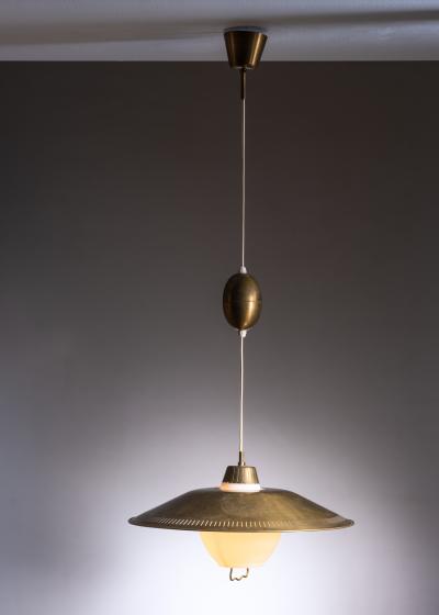  B hlmarks Bohlmarks height adjustable brass and glass pendant lamp