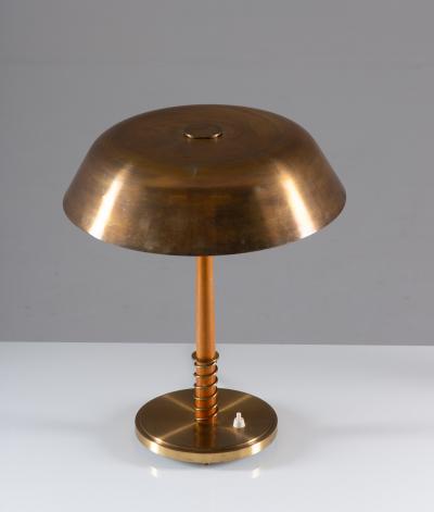  B hlmarks Swedish Midcentury Table Lamp in Brass by Harald Notini for B hlmarks