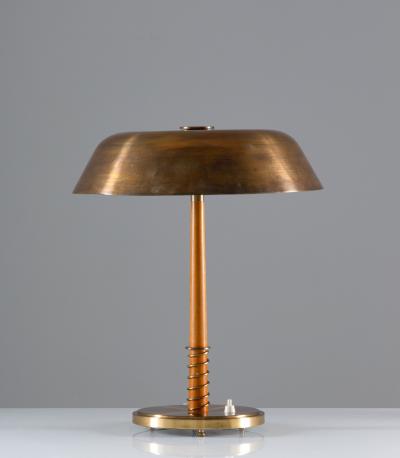  B hlmarks Swedish Midcentury Table Lamp in Brass by Harald Notini for B hlmarks