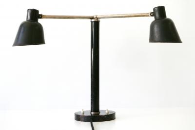  B nte Remmler Rare Two Armed Bauhaus Table Lamp by Christian Dell for B nte Remmler 1930s