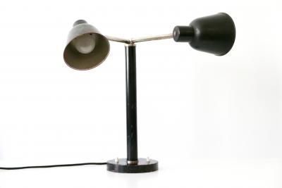  B nte Remmler Rare Two Armed Bauhaus Table Lamp by Christian Dell for B nte Remmler 1930s