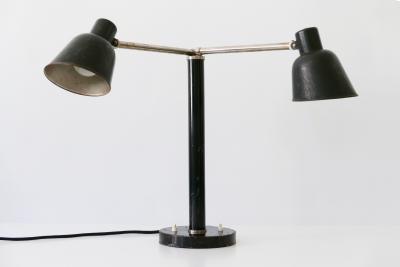  B nte Remmler Rare Two Armed Bauhaus Table Lamp by Christian Dell for B nte Remmler 1930s