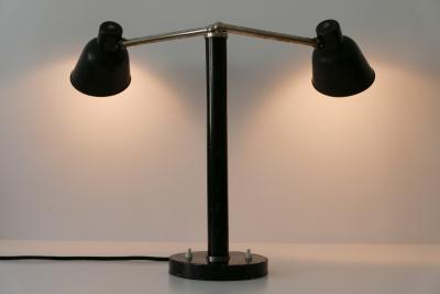 B nte Remmler Rare Two Armed Bauhaus Table Lamp by Christian Dell for B nte Remmler 1930s