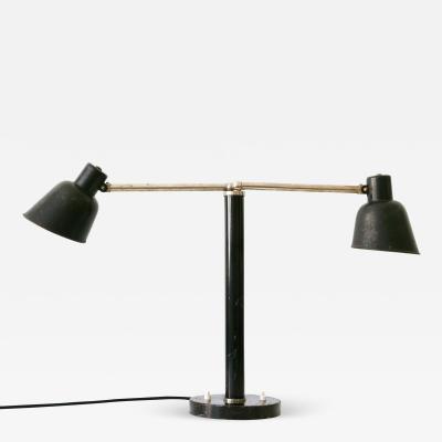  B nte Remmler Rare Two Armed Bauhaus Table Lamp by Christian Dell for B nte Remmler 1930s