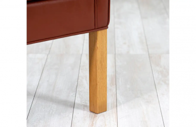  B rge Mogensen Borge Mogensen B rge Mogensen Model 2204 Cognac Leather Wing Chair for Fredericia Stolefabrik