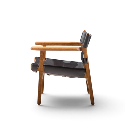  B rge Mogensen Borge Mogensen B rge Mogensen for Fredericia Mid Century Oak and Leather Spanish Chairs Pair