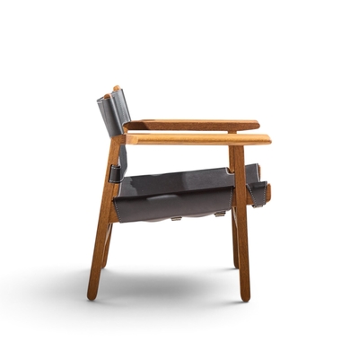  B rge Mogensen Borge Mogensen B rge Mogensen for Fredericia Mid Century Oak and Leather Spanish Chairs Pair