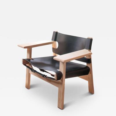  B rge Mogensen Borge Mogensen BORGE MOGENSEN SPANISH CHAIR IN BLACK LEATHER