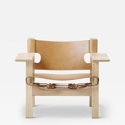  B rge Mogensen Borge Mogensen BORGE MOGENSEN SPANISH CHAIR IN NATURAL LEATHER AND OAK