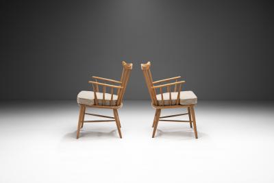  B rge Mogensen Borge Mogensen Beech Slatback Chairs by B rge Mogensen for FDB M bler Denmark 1960s