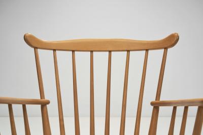  B rge Mogensen Borge Mogensen Beech Slatback Chairs by B rge Mogensen for FDB M bler Denmark 1960s