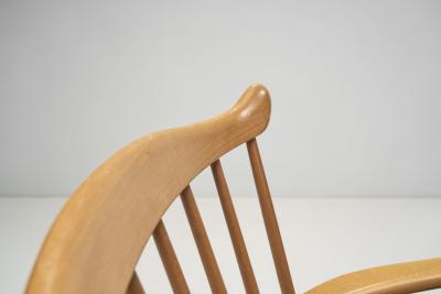  B rge Mogensen Borge Mogensen Beech Slatback Chairs by B rge Mogensen for FDB M bler Denmark 1960s