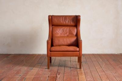  B rge Mogensen Borge Mogensen Borge Mogensen Leather Wingback Armchair