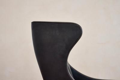  B rge Mogensen Borge Mogensen Borge Mogensen Leather Wingback Armchair with Ottoman