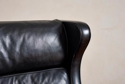  B rge Mogensen Borge Mogensen Borge Mogensen Leather Wingback Armchair with Ottoman