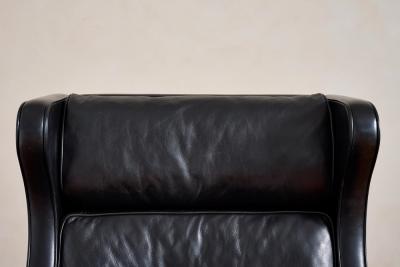  B rge Mogensen Borge Mogensen Borge Mogensen Leather Wingback Armchair with Ottoman