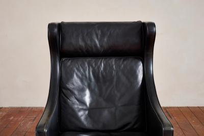  B rge Mogensen Borge Mogensen Borge Mogensen Leather Wingback Armchair with Ottoman