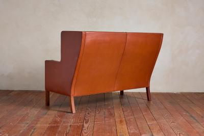  B rge Mogensen Borge Mogensen Borge Mogensen Leather Wingback Settee
