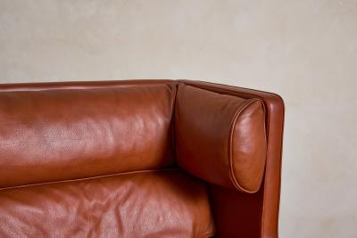  B rge Mogensen Borge Mogensen Borge Mogensen Leather Wingback Settee