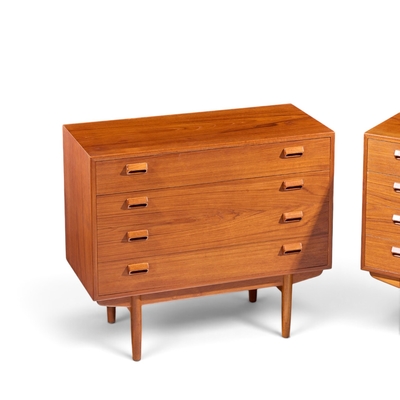  B rge Mogensen Borge Mogensen Borge Mogensen Mid Century Danish Modern Teak and Oak Chest of Drawers Pair