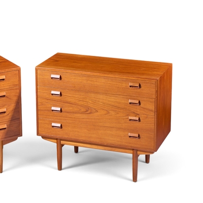  B rge Mogensen Borge Mogensen Borge Mogensen Mid Century Danish Modern Teak and Oak Chest of Drawers Pair