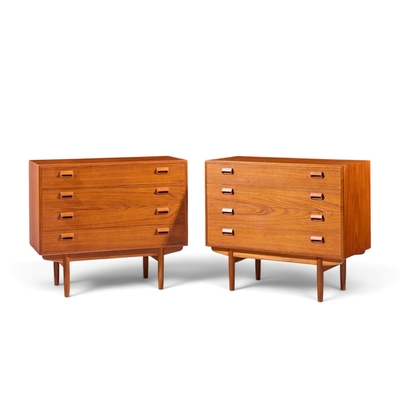  B rge Mogensen Borge Mogensen Borge Mogensen Mid Century Danish Modern Teak and Oak Chest of Drawers Pair