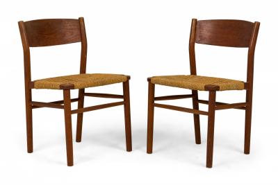  B rge Mogensen Borge Mogensen Set of 11 Borge Mogensen Danish Teak and Woven Seagrass Dining Chairs