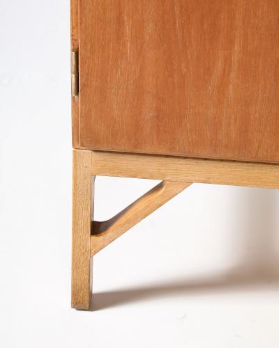  B rge Mogensen Borge Mogensen Teak Oak and Brass Cabinet by Borge Mogensen Denmark c 1960