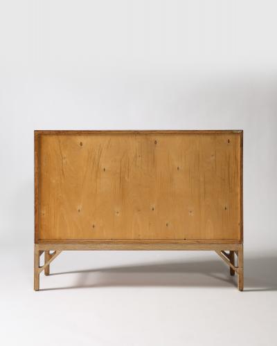  B rge Mogensen Borge Mogensen Teak Oak and Brass Cabinet by Borge Mogensen Denmark c 1960