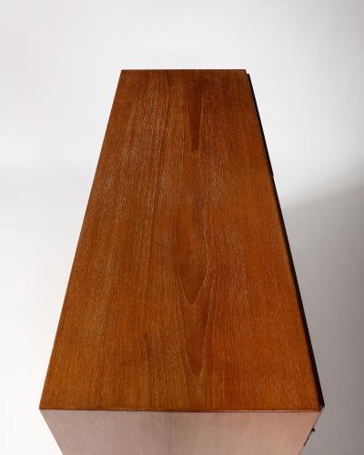  B rge Mogensen Borge Mogensen Teak Oak and Brass Cabinet by Borge Mogensen Denmark c 1960