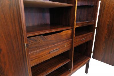  B rge Mogensen Borge Mogensen c 1956 Rare Handcrafted Brazilian Rosewood Bar Cabinet by Borge Mogensen