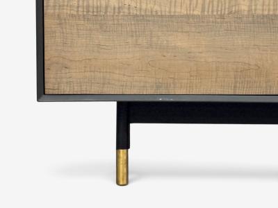  BDDW BDDW Modern Sideboard Ebonized Wood Tiger Maple Bronze USA 2015