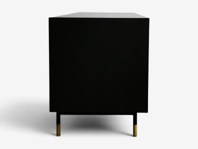  BDDW BDDW Modern Sideboard Ebonized Wood Tiger Maple Bronze USA 2015