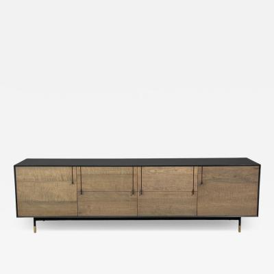  BDDW BDDW Modern Sideboard Ebonized Wood Tiger Maple Bronze USA 2015