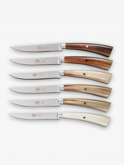  BERTI PLENUM STEAK KNIFE SET IN OX HORN
