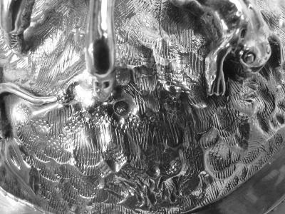  BH Joseph Co Dutch Silver Bird Spice Box of Egret Standing on One Leg