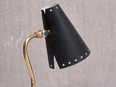  BOR NS BOR S Bor ns Bor s Table Desk Lamp in Brass Wood and Lacquered Metal Sweden 1950s