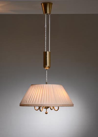  BOR NS BOR S Bor ns brass and fabric height adjustable pendant