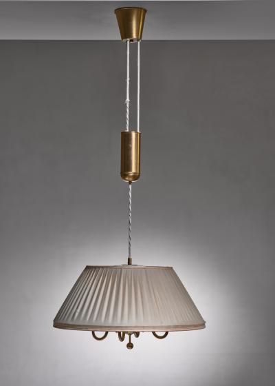  BOR NS BOR S Bor ns brass and fabric height adjustable pendant