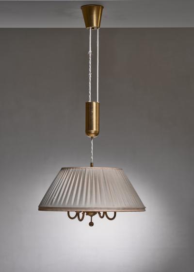  BOR NS BOR S Bor ns brass and fabric height adjustable pendant