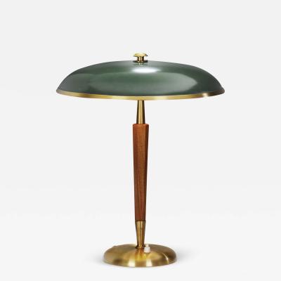  BOR NS BOR S Brass and Wood Model B8453 Table Lamp by Bor ns Bor s Sweden 1950s