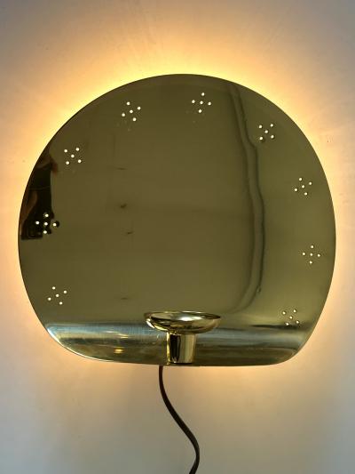  BOR NS BOR S Elegant Mid Century Brass Sconce with Candle Holder by Bor ns Bor s Sweden 1970s