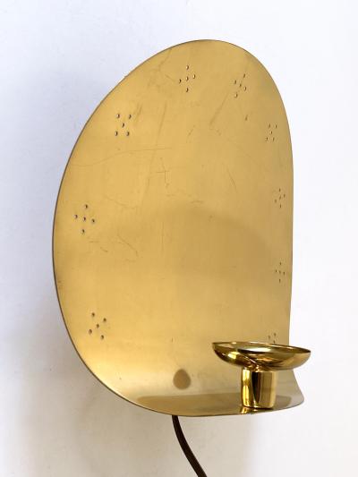  BOR NS BOR S Elegant Mid Century Brass Sconce with Candle Holder by Bor ns Bor s Sweden 1970s