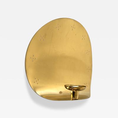  BOR NS BOR S Elegant Mid Century Brass Sconce with Candle Holder by Bor ns Bor s Sweden 1970s