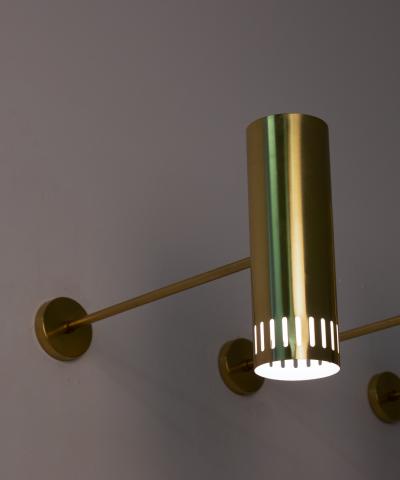  BOR NS BOR S Large Midcentury Scandinavian Brass Wall Lamps by Bor ns