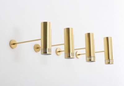  BOR NS BOR S Large Midcentury Scandinavian Brass Wall Lamps by Bor ns