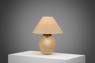  BOR NS BOR S Model 542 Glass Table Lamp by Bor ns Sweden ca 1940s